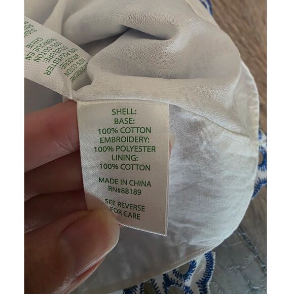 Lilly Pulitzer Lesley Bluefin Moroccan Off Shoulder Blouse Shirt L - 006094 - Picture 5 of 6